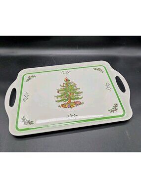 Pimpernel Spode Large Melamine Handled Tray Christmas Tree Santa On Top